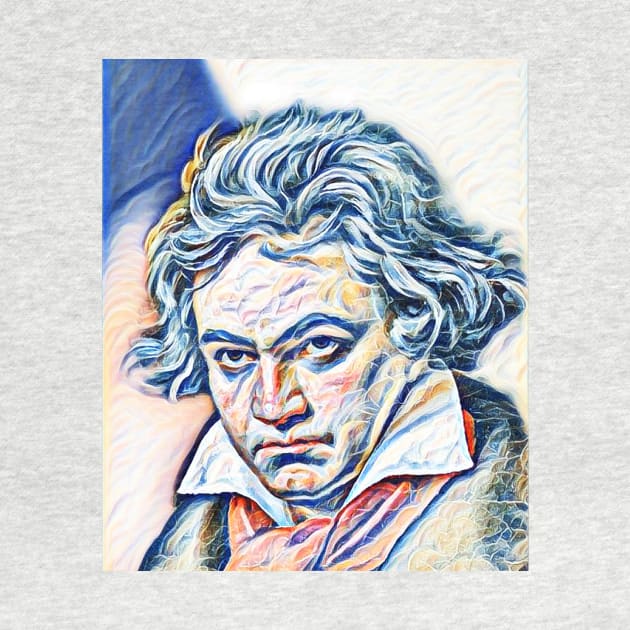 Ludwig van Beethoven Portrait | Ludwig van Beethoven Artwork 12 by JustLit